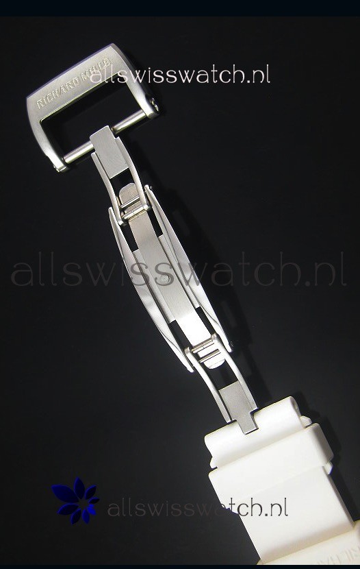 IMG_9081 Richard Mille RM055 White Ceramic Case in Black Inner Bezel Replica 8