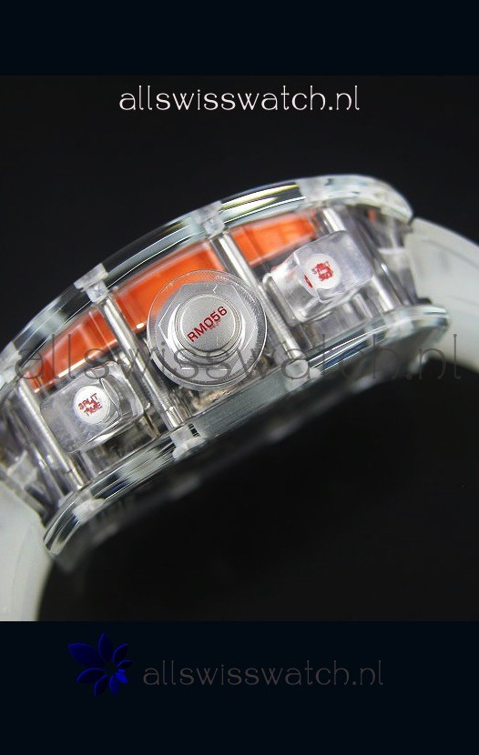 IMG_9081 Richard Mille RM056-1 Tourbillon Felipe Massa Chronograh Orange Bezel Replica 8