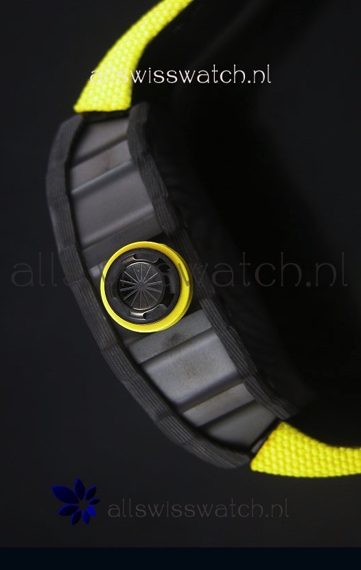 IMG_9081 Richard Mille RM35-01 Rafael Nadal EditionYellow Nylon Strap Replica 8