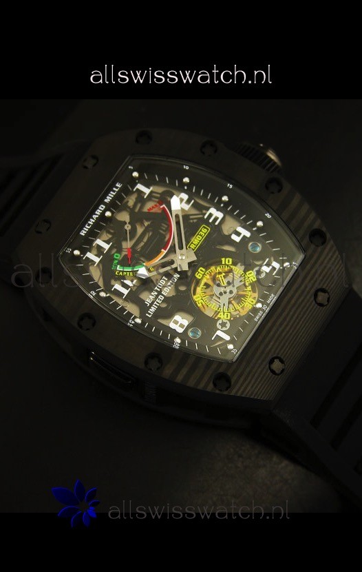 IMG_9081 Richard Mille RM036 Jean Todt Forged Carbon Bezel Titanium - All Black Edition Replica 8