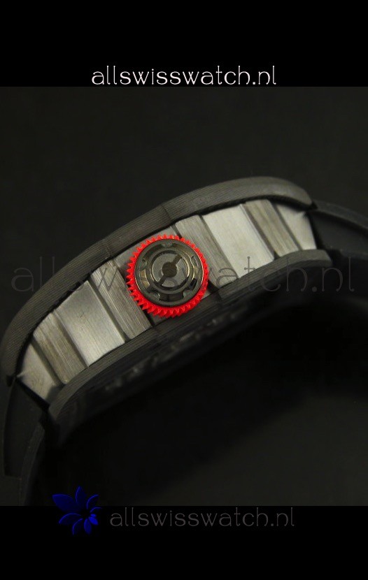 IMG_9081 Richard Mille RM036 Jean Todt Forged Carbon Bezel Titanium - Red Edition Replica 8