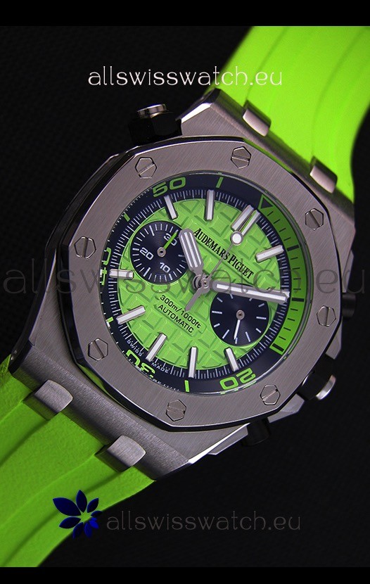 IMG_9081 Audemars Piguet Royal Oak Offshore Diver Chronograph Quartz in Green Replica 8