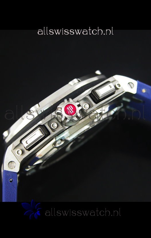 IMG_9081 Audemars Piguet Royal Oak Offshore Michael Schumacher Quartz Movement in Blue Replica 8