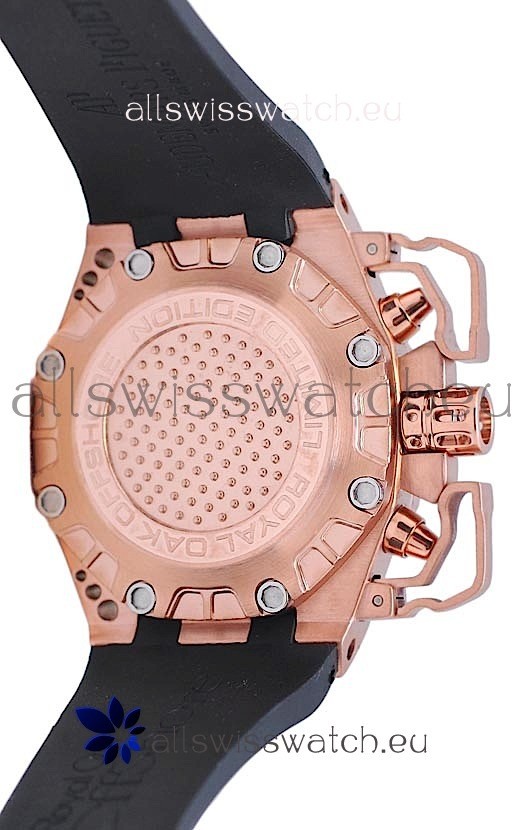 IMG_9081 Audemars Piguet Royal Oak Offshore Limited Edition Survivor Rose Gold in Black Dial Replica 8