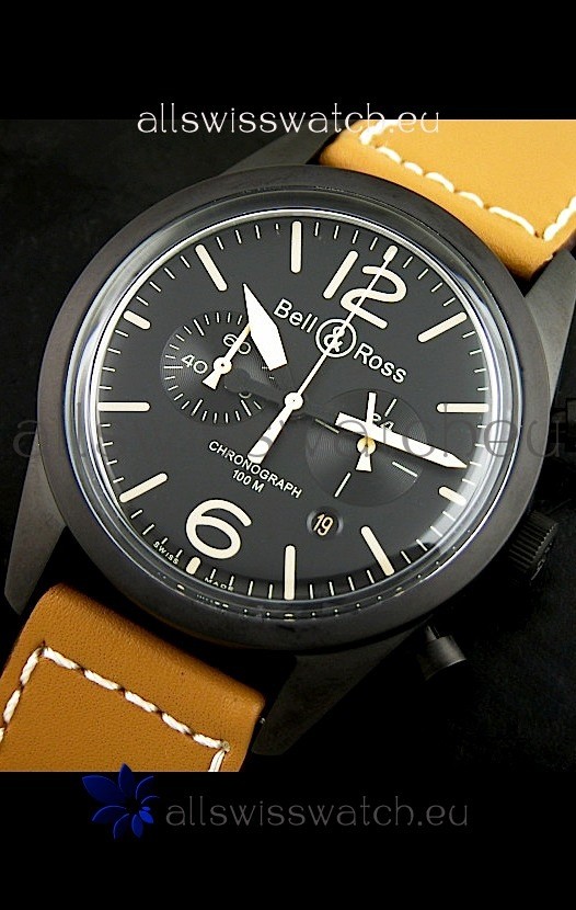 IMG_9081 Bell and Ross BR126 Vintage Quartz in PVD Casing Replica 8