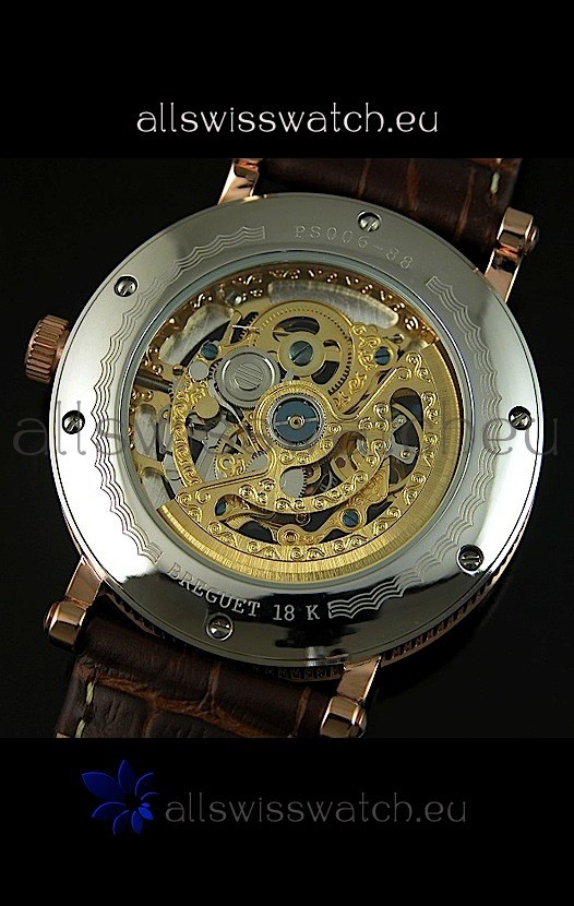 IMG_9081 Breguet Classique Automatic in Gold Skeleton Dial - Arabic Hour Numerals Replica 8