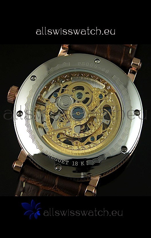 IMG_9081 Breguet Classique Automatic in Gold Skeleton Dial - Roman Hour Numerals Replica 8