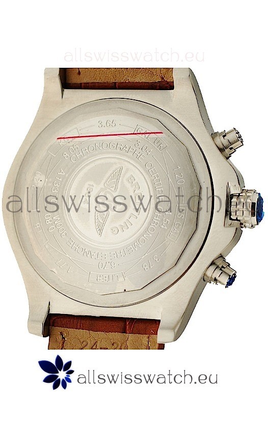 IMG_9081 Breitling Chronograph Chronometre in Brown Strap Replica 8