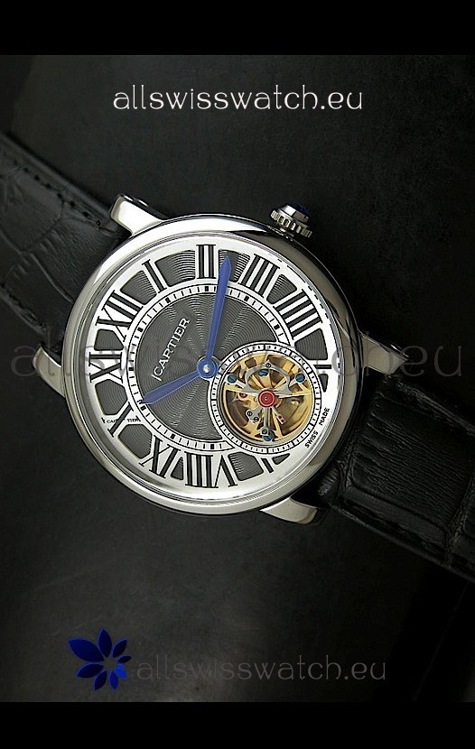 IMG_9081 Cartier Ronde de Tourbillon in Black Dial Replica 8