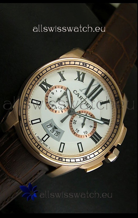 IMG_9081 Calibre De Cartier Chronograph in Pink Gold Replica 8