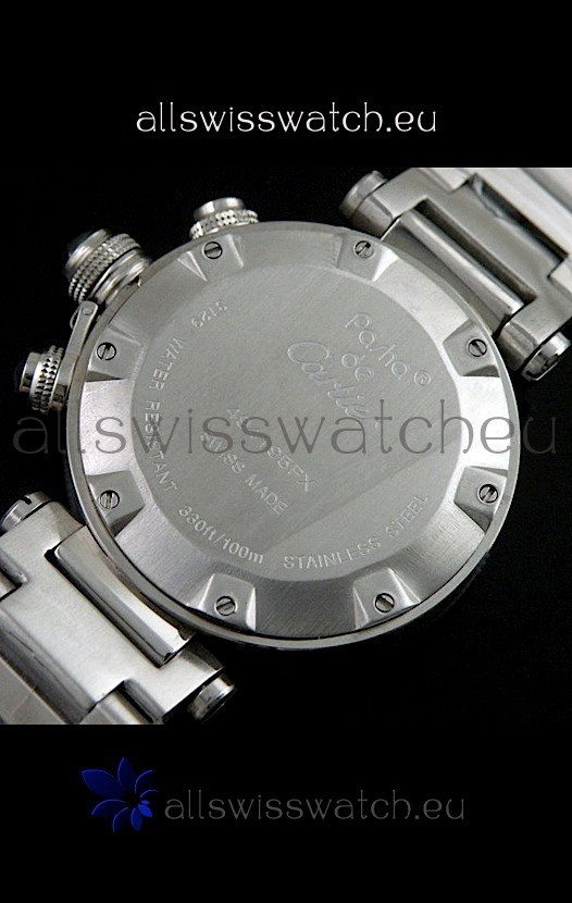 Cartier Pasha De Seatimer Quartz in Black Dial Replica 8