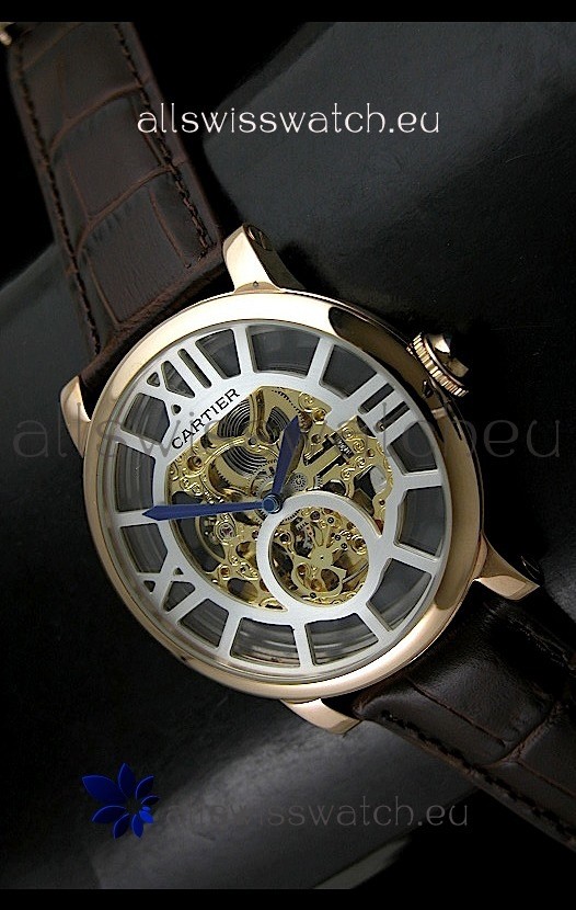 IMG_9081 Cartier Ronde de in Skelton Gold Dial Replica 8