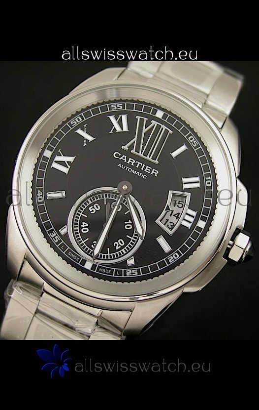 IMG_9081 Calibre De Cartier Automatic in Black Dial Replica 8
