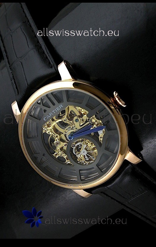 IMG_9081 Cartier Ronde de in Skelton Gold Dial Replica 8