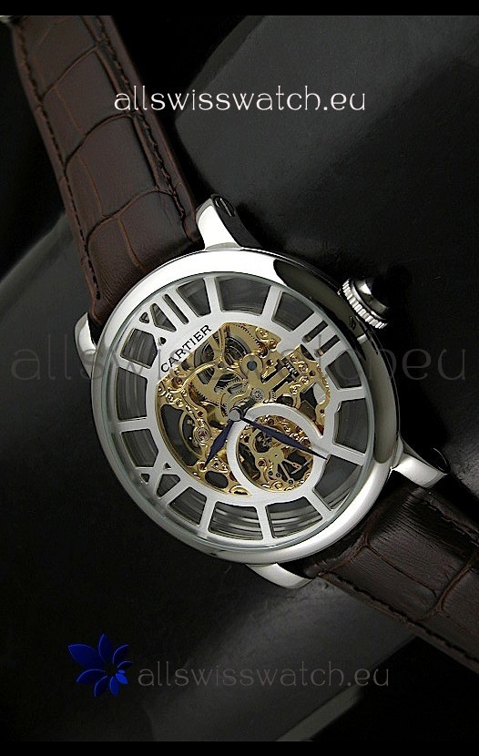IMG_9081 Cartier Ronde de in Skelton Gold Dial Replica 8