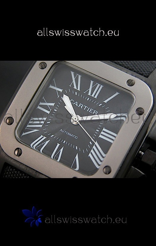 IMG_9081 Cartier Santos 100 with Titanium Bezel Replica 8