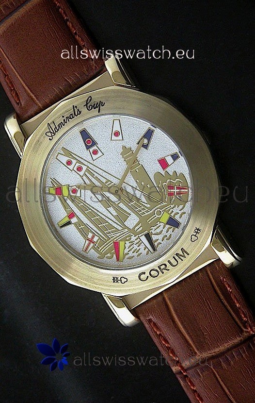 IMG_9081 Corum Admiral's Cup in Brown Strap Replica 8