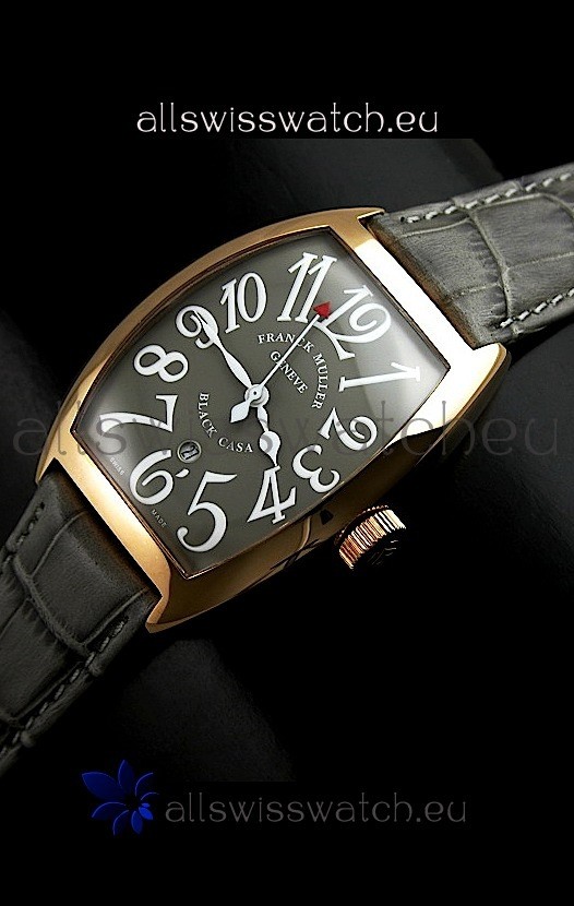 IMG_9081 Franck Muller Geneve Casablanca Rose Gold in Grey Dial Replica 8