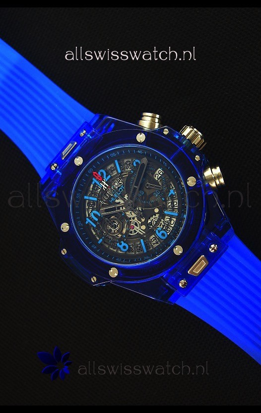 IMG_9081 Hublot Big Bang Unico Blue Sapphire Quartz 45MM Replica 8