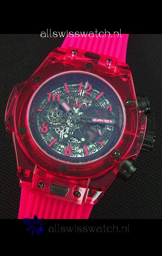 IMG_9081 Hublot Big Bang Unico Red Sapphire Quartz 45MM Replica 8