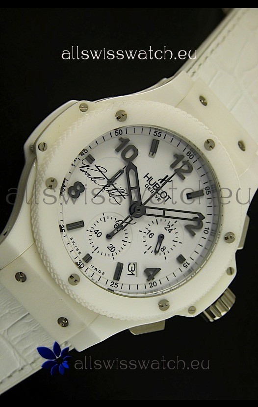 IMG_9081 Hublot Big Bang White Ceramic Case in Quartz Movement Replica 8