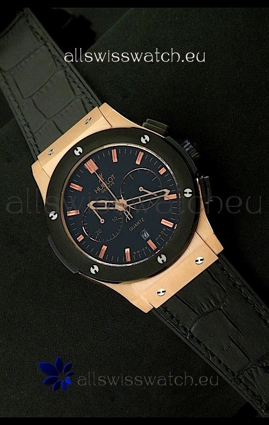 IMG_9081 Hublot Big Bang Classic Fusion Chrono Quartz with Ceramic Bezel Replica 8
