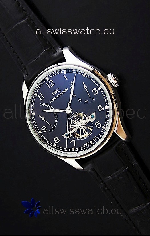 IWC Portuguese FA Jones in Black Dial with Tourbillon Replica 8