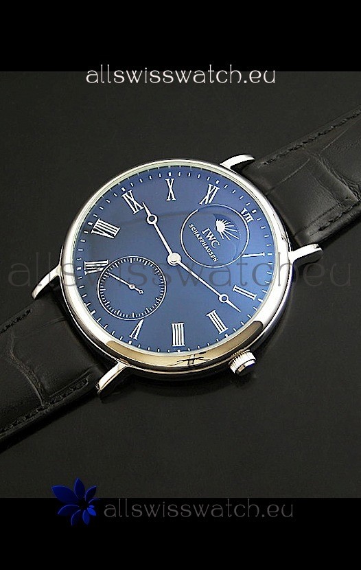 IMG_9081 IWC Vintage Portifino MoonPhase in Black Dial Replica 8