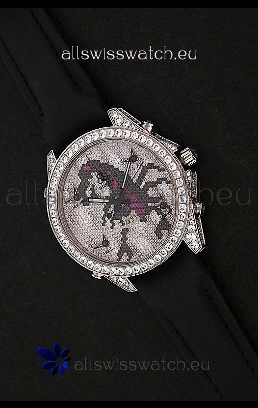 IMG_9081 Five Time Zones J&C Clone in Full Diamonds Replica 8