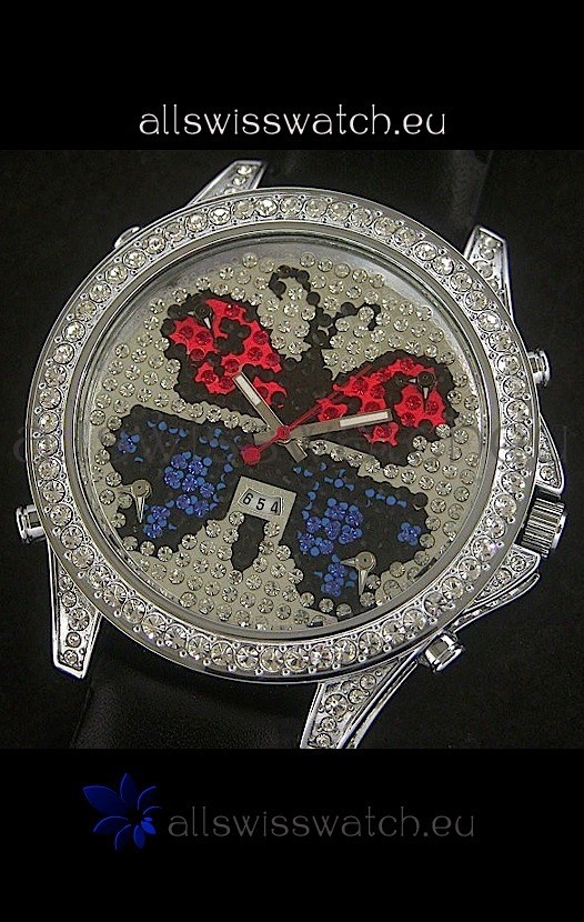 IMG_9081 Five Time Zones J&C Clone in Full Diamonds Replica 8