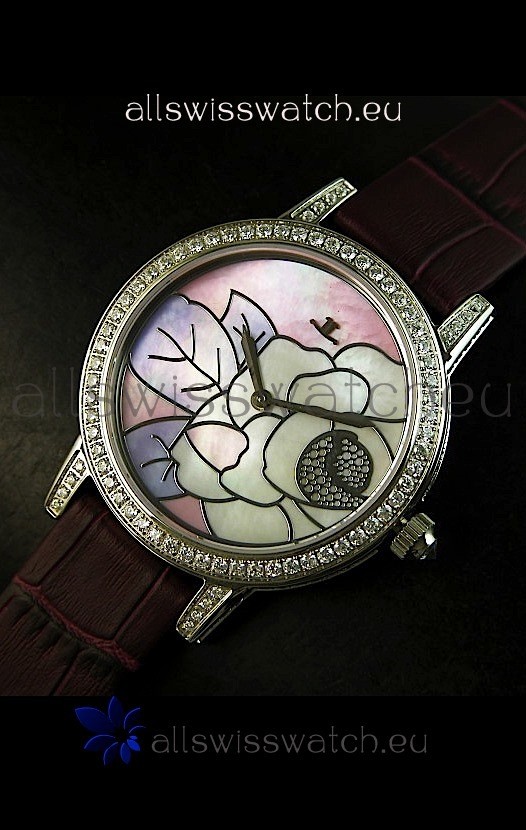 IMG_9081 Jaeger LeCoultre Quartz Movement Ladies - Brown Strap Replica 8