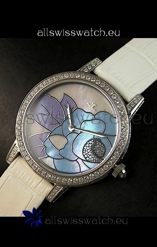 IMG_9081 Jaeger LeCoultre Quartz Movement Ladies - White Dial Replica 8