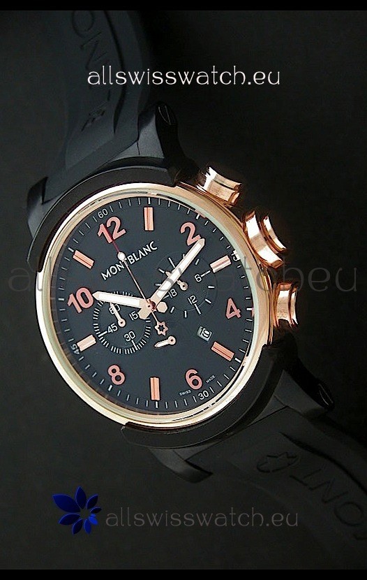 IMG_9081 Montblanc Timewalker Chrono in Rose Gold Casing Replica 8