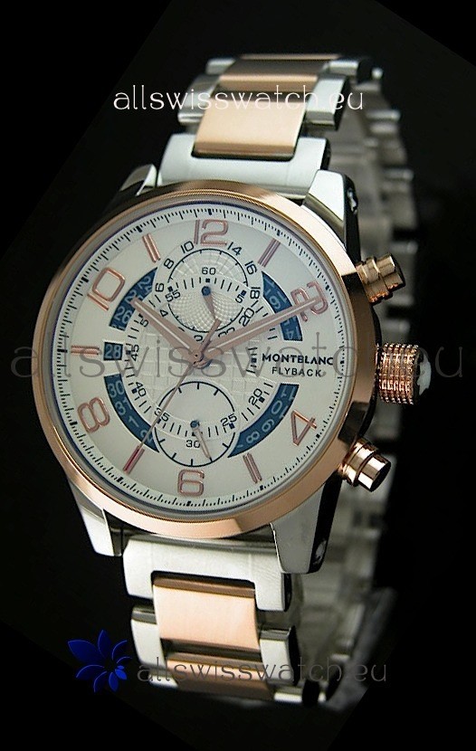 IMG_9081 Mont Blanc Flyback Automatic Two Tone Casing Replica 8