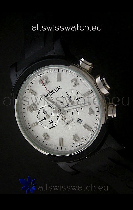 IMG_9081 Montblanc Timewalker Chrono in White Dial Replica 8