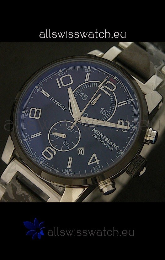 IMG_9081 Montblanc FlyBack Chronometer in Dark Black Dial Replica 8