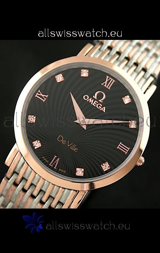 IMG_9081 Omega DeVelie Rose Gold in Black Dial Replica 8