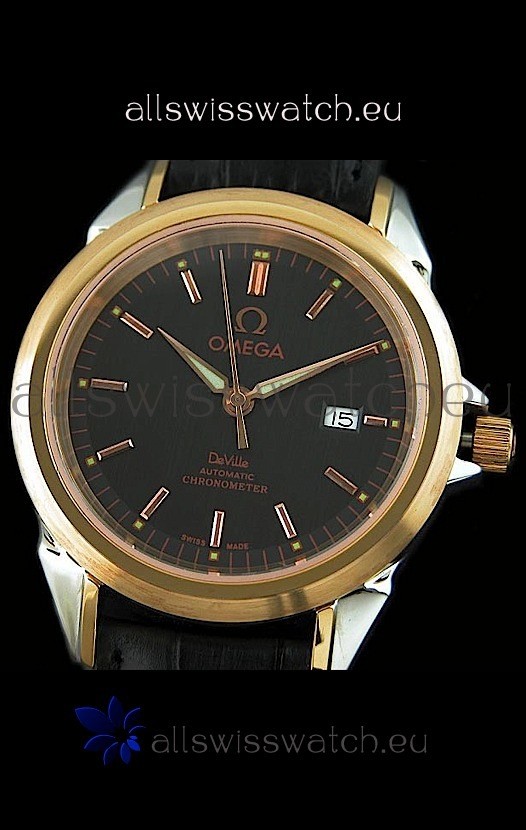 IMG_9081 Omega Deville Escapement Mechanical in Pink Gold Replica 8