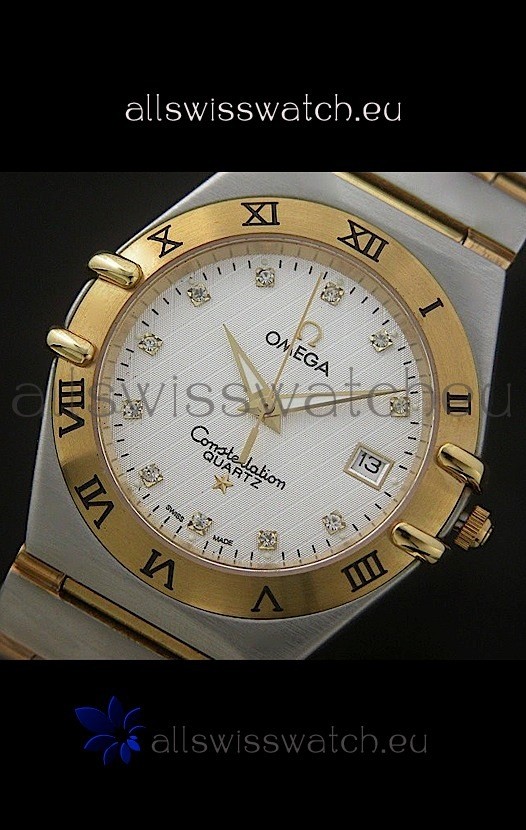 IMG_9081 Omega Constellation Quartz in Pink Gold Two ToneCasing Replica 8