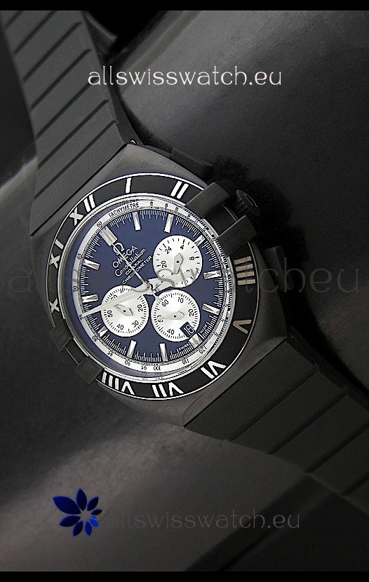 IMG_9081 Omega Double Eagle Chronograph PVD Black Replica 8