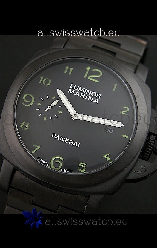 IMG_9081 Panerai Luminor Marina in Green Markers Replica 8
