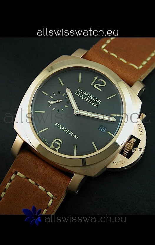 IMG_9081 Panerai Luminor Marina 42MM Pink Gold Replica 8