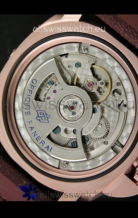IMG_9081 Panerai Luminor Submersible 1000M Automatic Rose Gold in Black Dial Replica 8