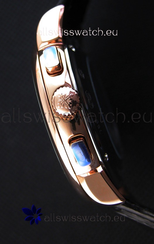 IMG_9081 Patek Philippe Tourbillon in Pink Gold Case Black dial Replica 8