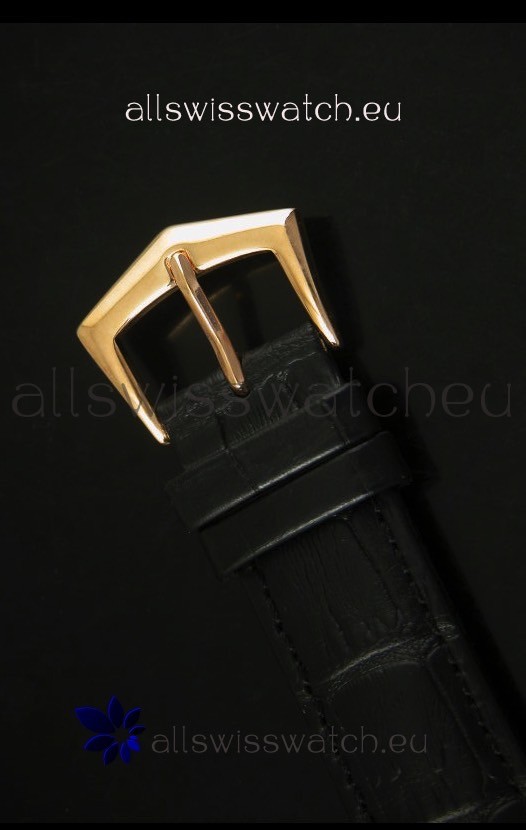 IMG_9081 Patek Philippe Calatrava Rose Gold Diamonds Hour Markers Replica 8