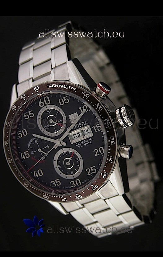 IMG_9081 Tag Heuer Carrera Calibre 16 Japanese in Brown Dial Replica 8