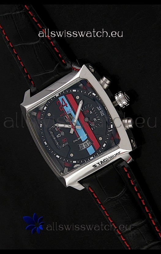 IMG_9081 Tag Heuer Monaco Twenty Four Concept Chronograph in Black Dial Replica 8