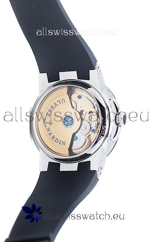 IMG_9081 Ulysse Nardin Executive Dual Time Steel Black Replica 8