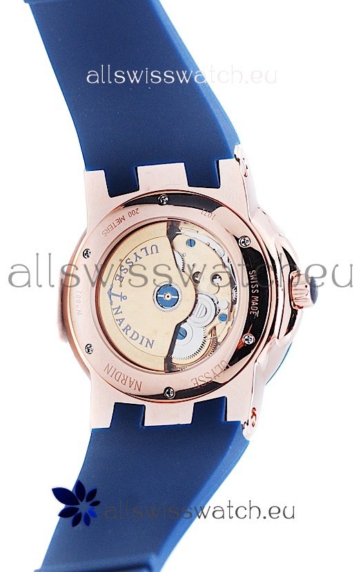 IMG_9081 Ulysse Nardin Executive Dual Time in Smooth Blue Bezel Replica 8