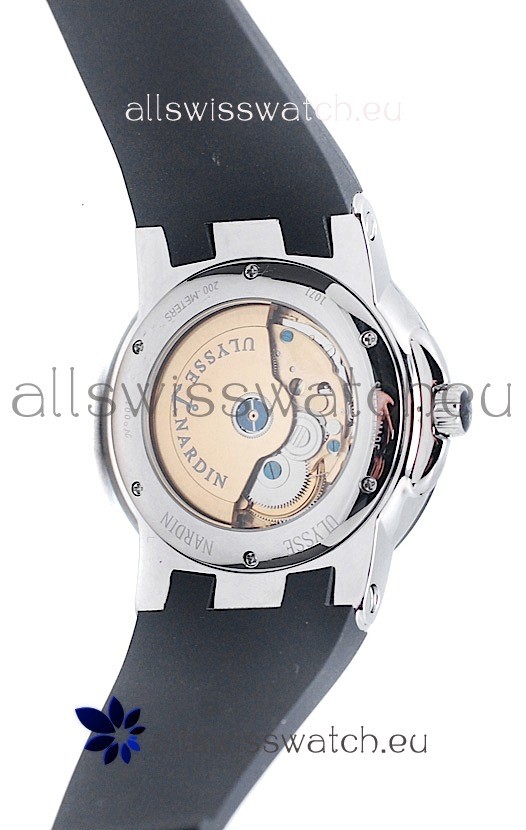 IMG_9081 Ulysse Nardin Executive Dual Time Steel Black Replica 8